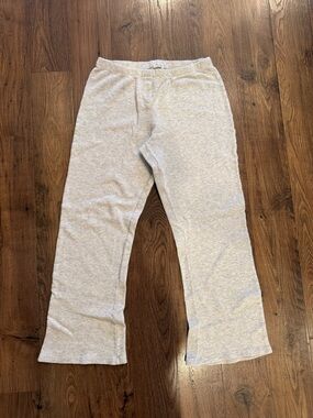Brandy Melville John Galt Waffle Knit Grey Pants- One Size